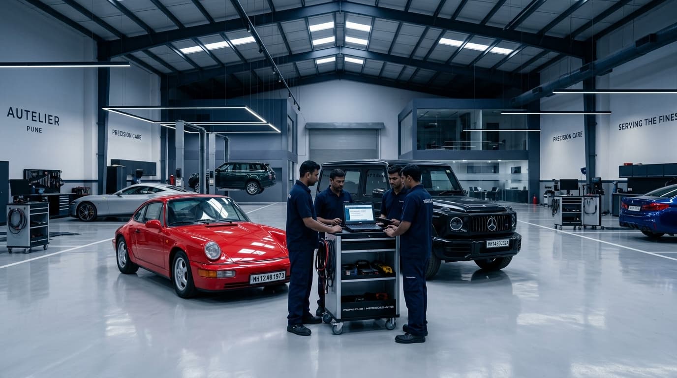 IS Motors multi-brand automotive atelier in Pune